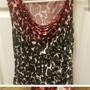 ENC- Calvin Klein Jeans Red and Black Blouse